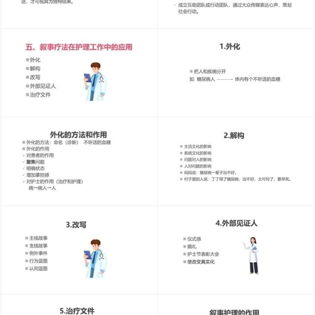 粉色叙事疗法在护理中的应用PPT模板 粉色叙事疗法在护理中的应用PPT模板
