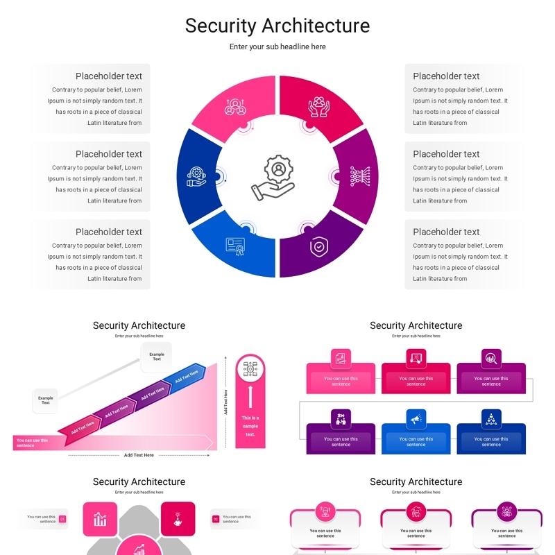 安全体系结构信息图PPT模板Security Architecture