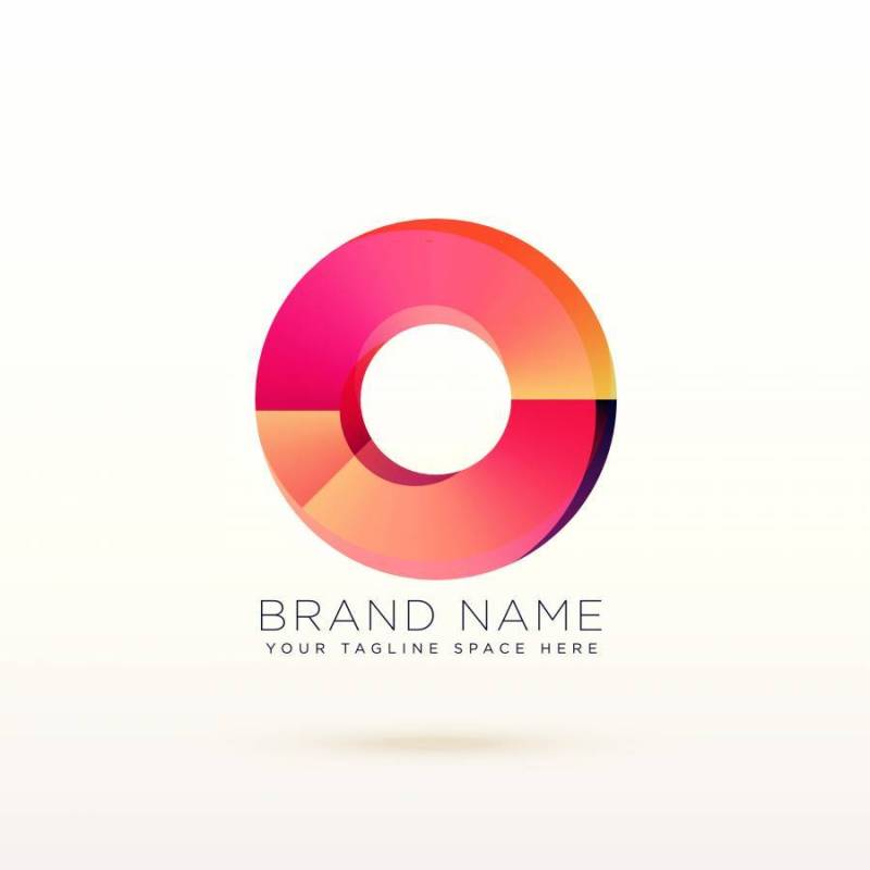 抽象圈闪亮的标志概念设计