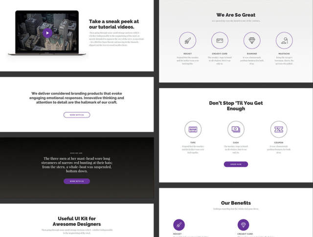 出色的单页和登陆页面,Lando UI Kit 出色的单页和登陆页面,Lando UI Kit