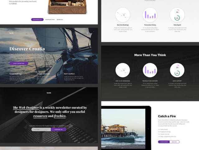 出色的单页和登陆页面,Lando UI Kit 出色的单页和登陆页面,Lando UI Kit