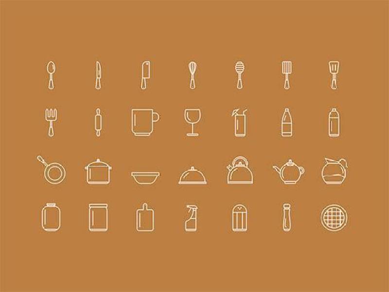 Kitchen Tools Icon Set