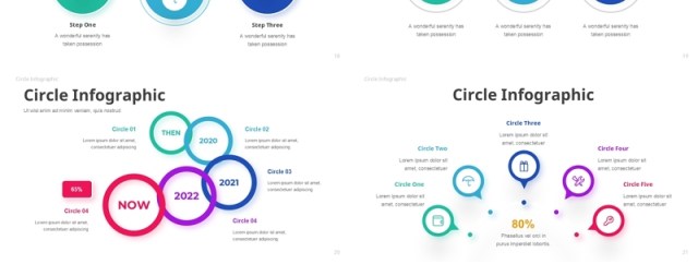 圆形信息图表PPT模板Circle Infographic - PowerPoint Presentation Template Light