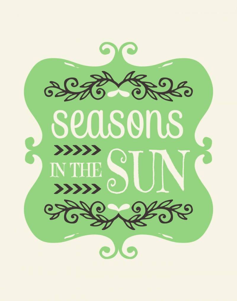 季节在太阳墙壁艺术海报