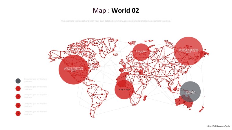 世界地图PPT图表-1