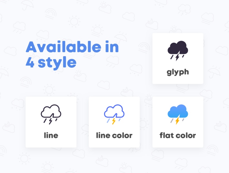 天气和气候图标设置为 ，Climateli天气图标集