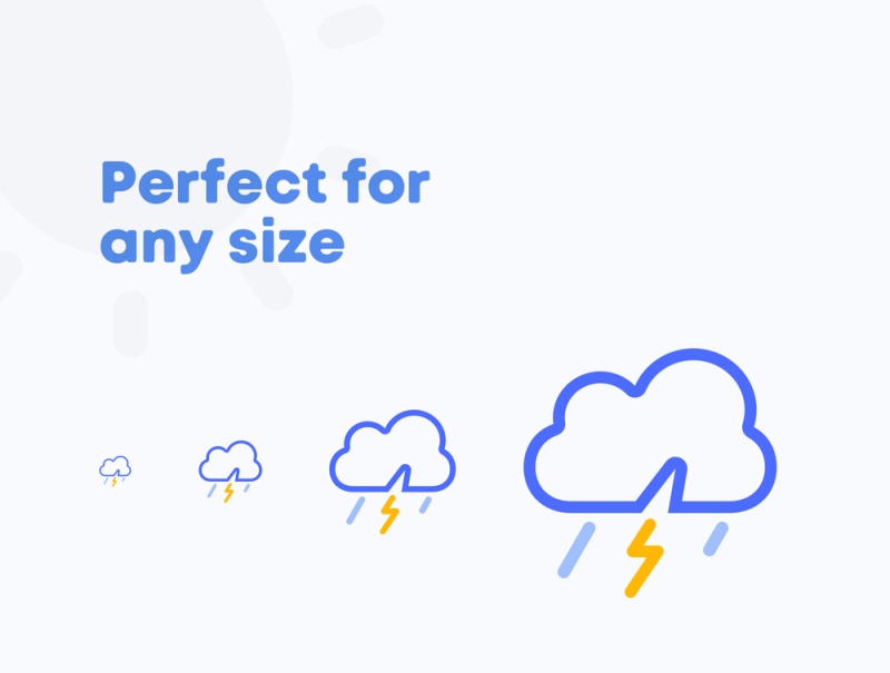 天气和气候图标设置为 ，Climateli天气图标集