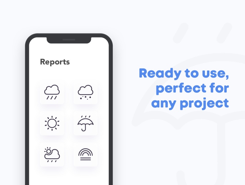 天气和气候图标设置为 ，Climateli天气图标集