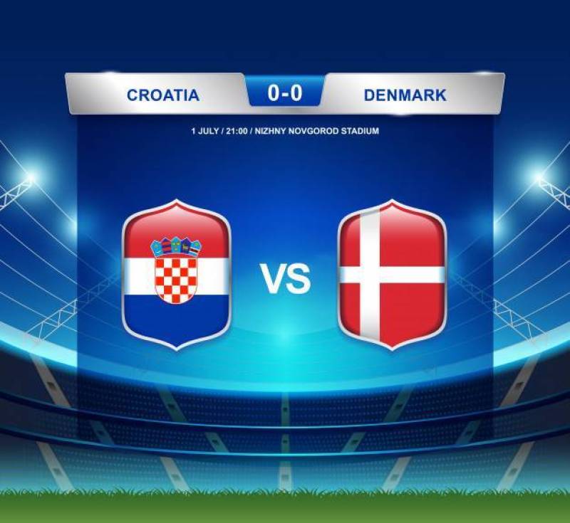2018年克罗地亚队与丹麦队的足球比赛广播