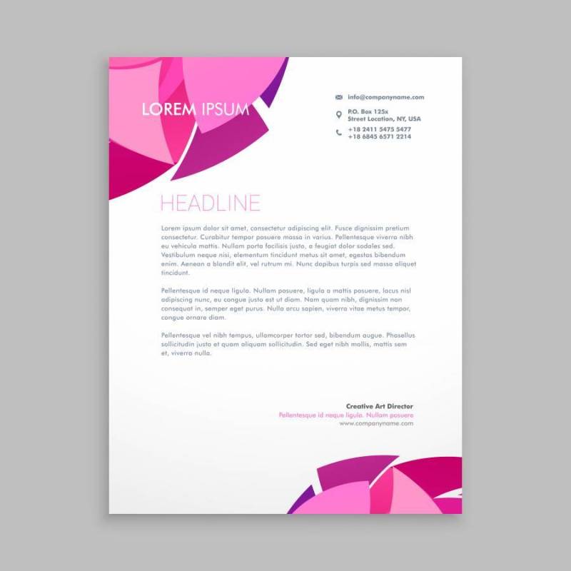 抽象业务信纸设计模板矢量设计点检