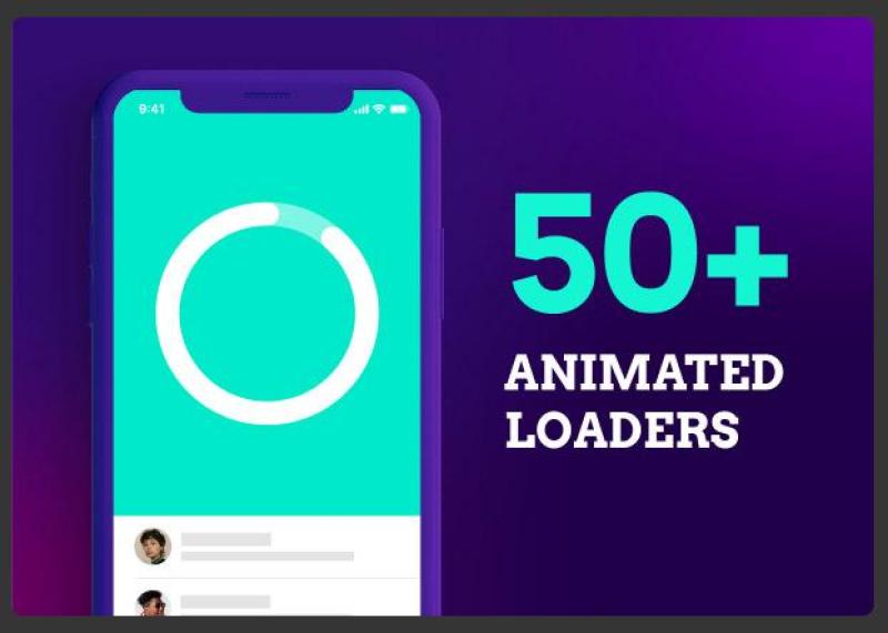 50多个动画加载程序50+ Animated Loaders