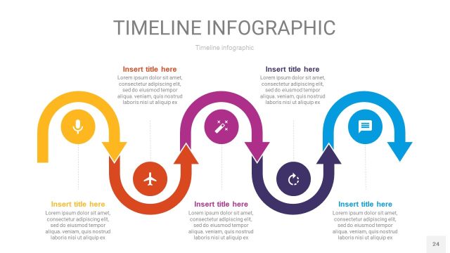 多彩时间轴PPT信息图24
