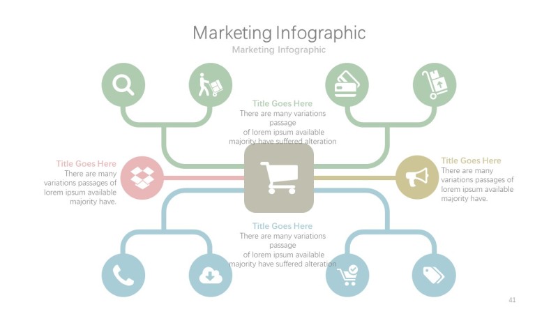 彩色箭头信息可视化PPT图表41