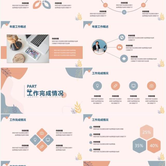 莫兰迪色简约年终工作汇报PPT模板 莫兰迪色简约年终工作汇报PPT模板