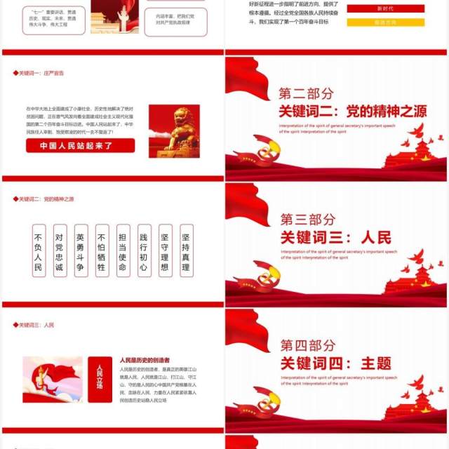 十个关键词解读总书记七一重要讲话精神动态PPT模板 十个关键词解读总书记七一重要讲话精神动态PPT模板
