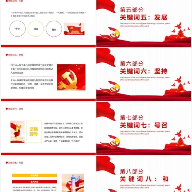 十个关键词解读总书记七一重要讲话精神动态PPT模板 十个关键词解读总书记七一重要讲话精神动态PPT模板