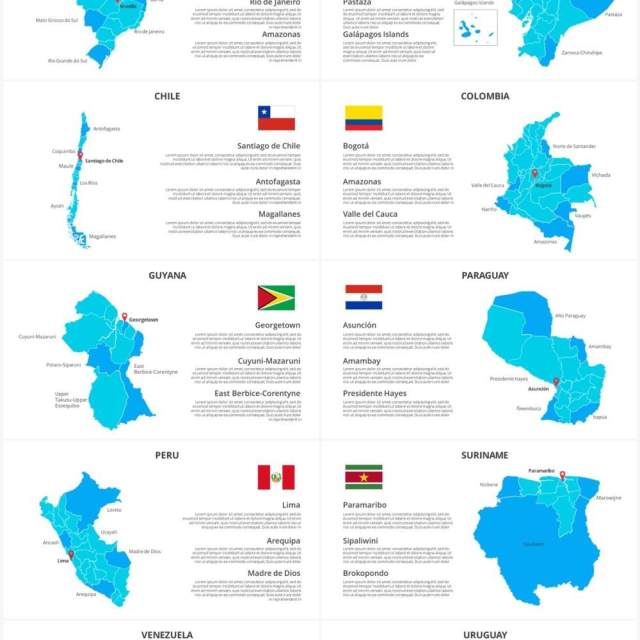 南美洲地图PPT元素South America 南美洲地图PPT元素South America