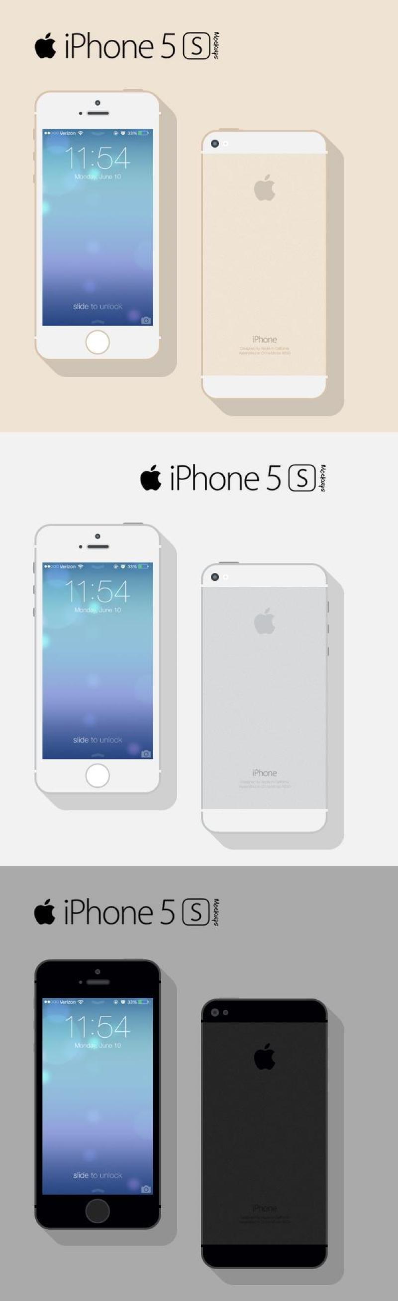 iPhone 5S 平面模型