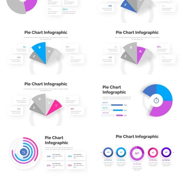 饼图圆形信息图表PPT模板Pie Chart Infographic