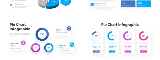 饼图圆形信息图表PPT模板Pie Chart Infographic