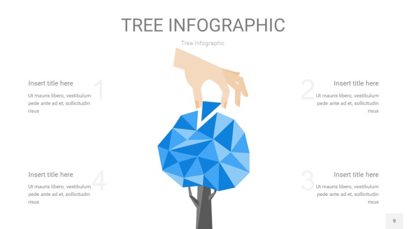 蓝色树状图PPT图表片9