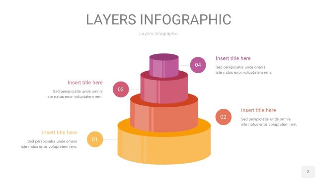 粉黄色3D分层PPT信息图2