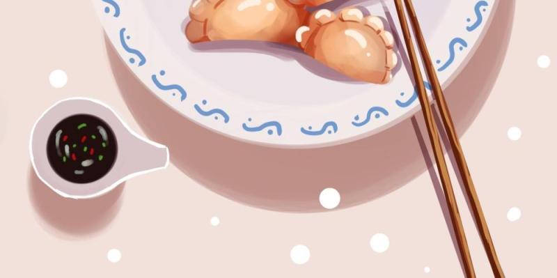 中国传统文化二十四节气冬至插画海报背景配图PSD竖版素材5