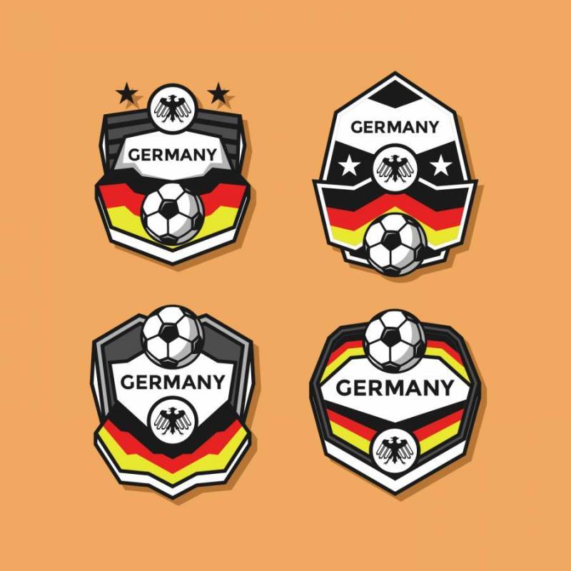 德国足球补丁矢量