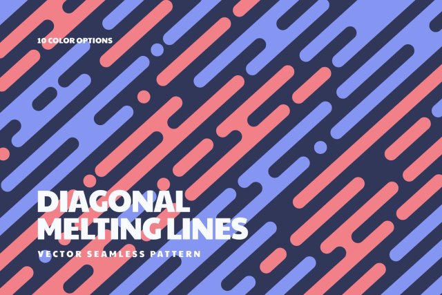 对角线韵律无缝图案中的熔线AI矢量素材背景Melting Lines in Diagonal Rhythm Seamless Patterns