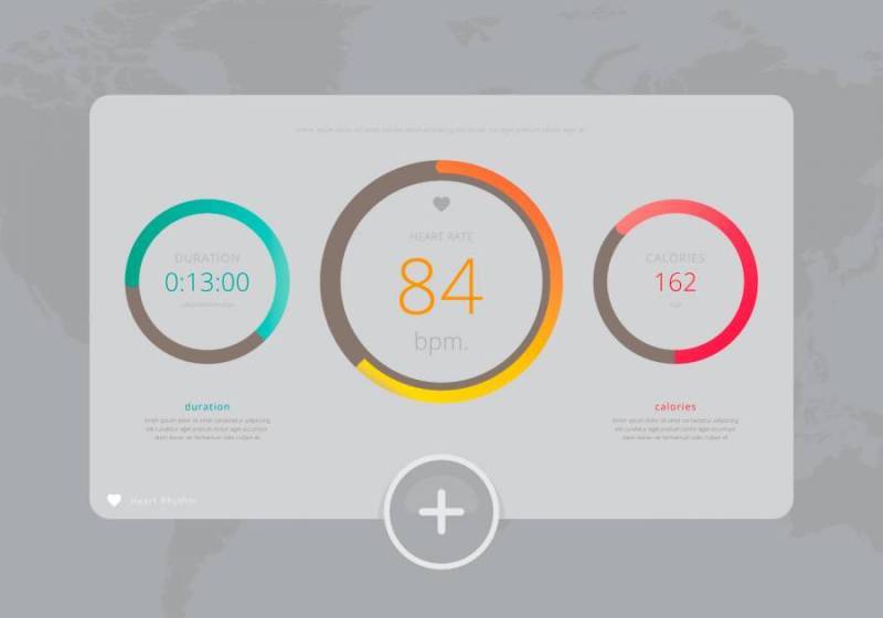 移动应用程序中的心律监视器。