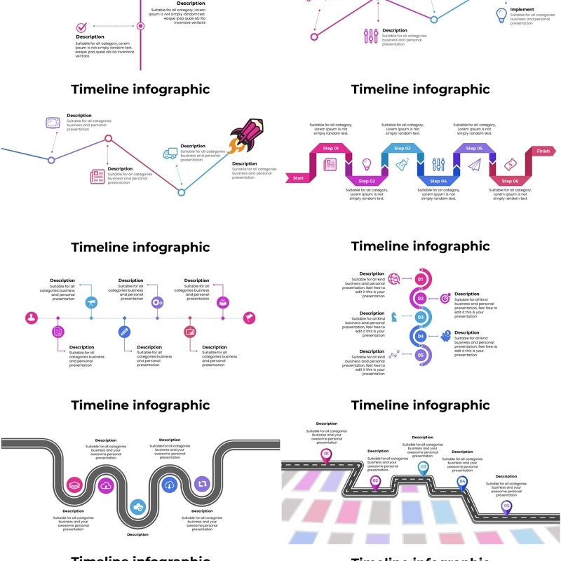 时间轴时间线PPT模板Timeline infographic