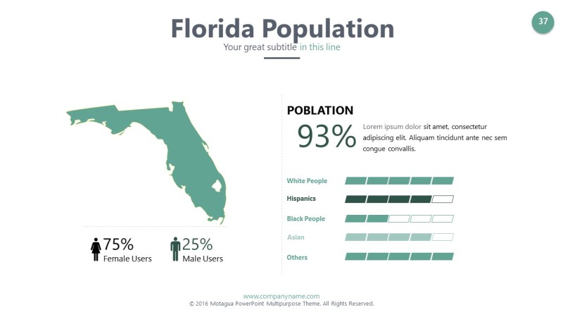 浅墨绿信息可视化PPT图表37