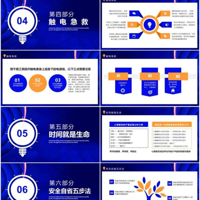 蓝色企业安全用电管理培训动态PPT模板 蓝色企业安全用电管理培训动态PPT模板