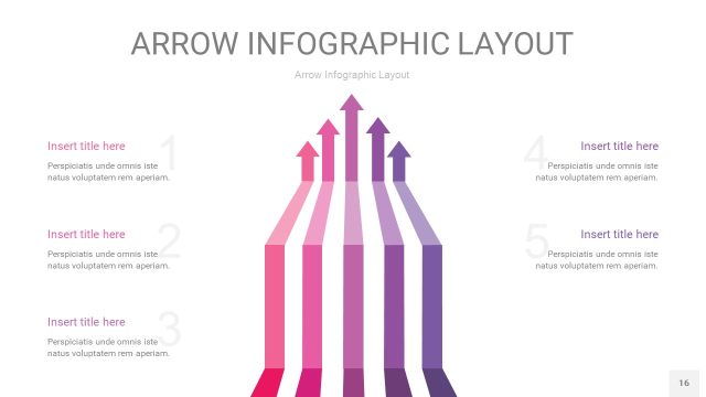 粉紫色箭头PPT信息图表16