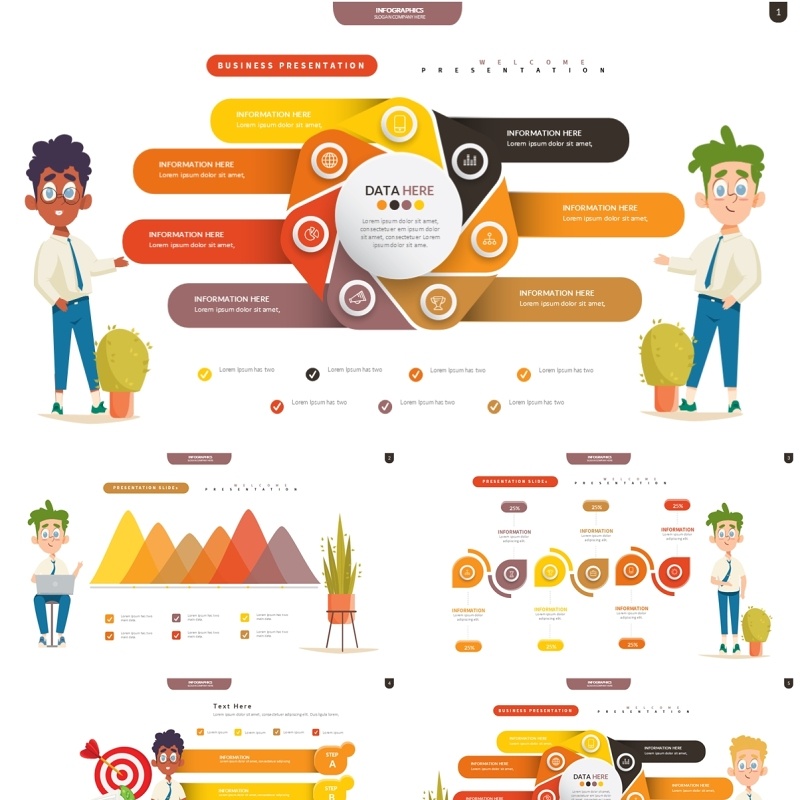 创意信息图表PPT模板Infographic Presentation Templates8