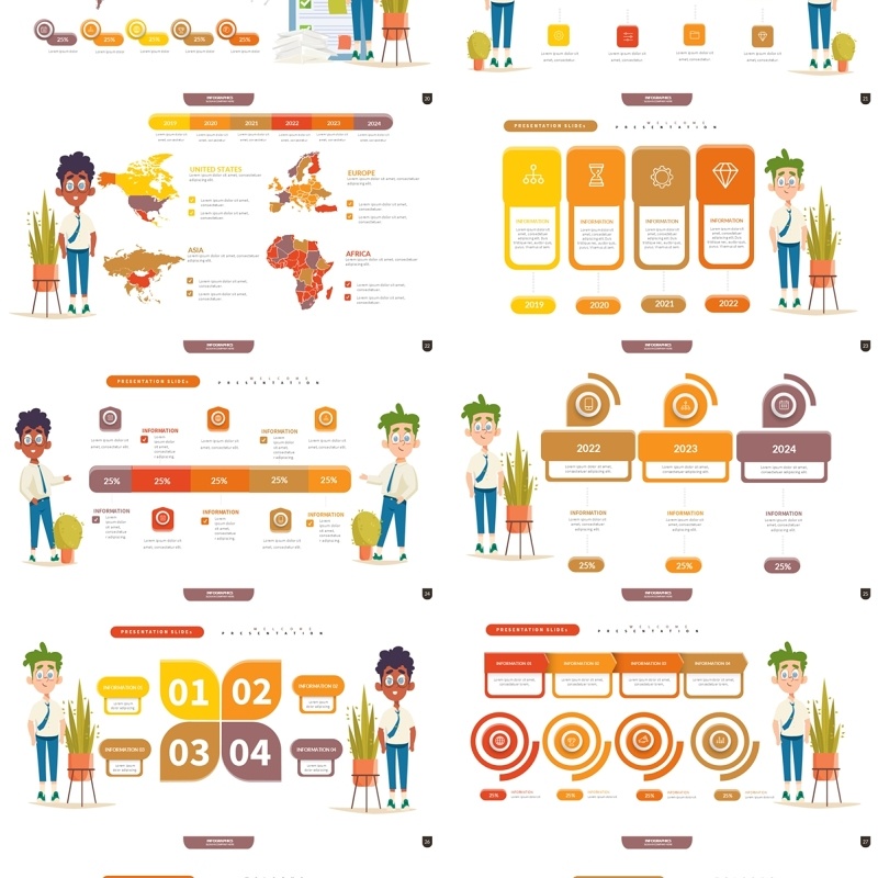 创意信息图表PPT模板Infographic Presentation Templates8