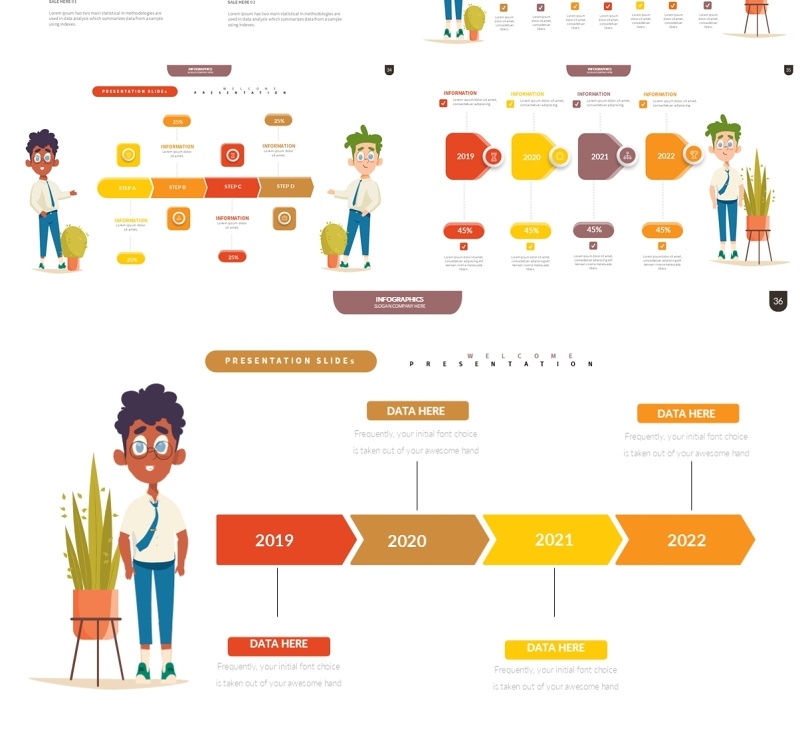 创意信息图表PPT模板Infographic Presentation Templates8