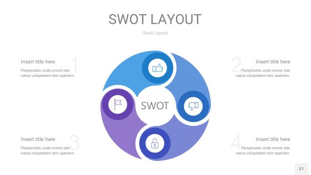 紫蓝色SWOT图表PPT27