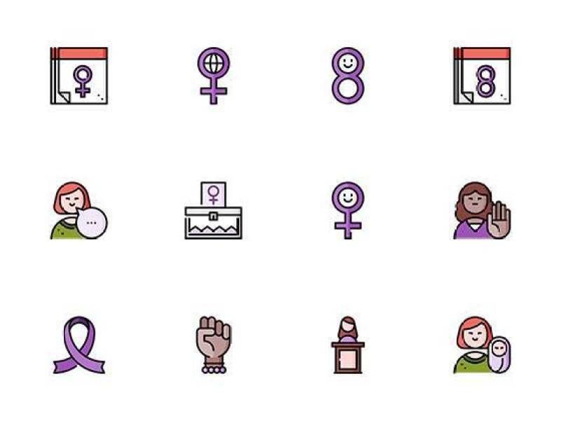 30 枚妇女节元素图标