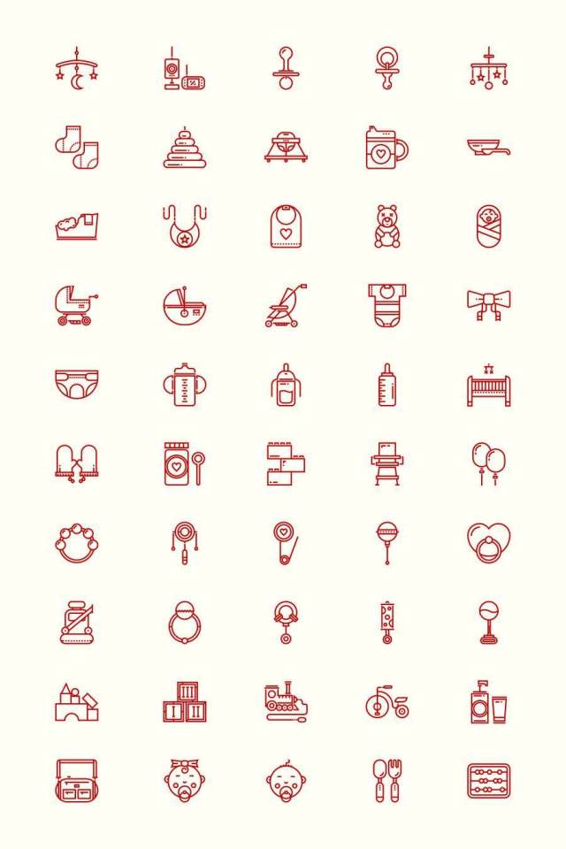 50 枚宝宝和玩具图标 50 枚宝宝和玩具图标