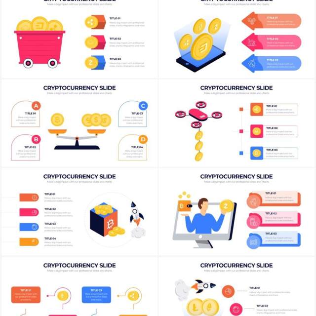 2.5D插画加密货币金融信息图PPT模板Cryptocurrency Powerpoint Infographics 2.5D插画加密货币金融信息图PPT模板Cryptocurrency Powerpoint Infographics