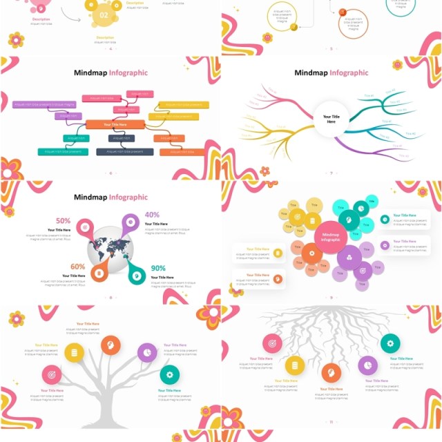 思维导图PPT信息图表素材Mindmap PowerPoint Infographic Groovy Style 思维导图PPT信息图表素材Mindmap PowerPoint Infographic Groovy Style