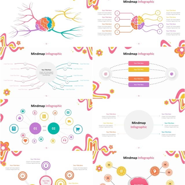 思维导图PPT信息图表素材Mindmap PowerPoint Infographic Groovy Style 思维导图PPT信息图表素材Mindmap PowerPoint Infographic Groovy Style
