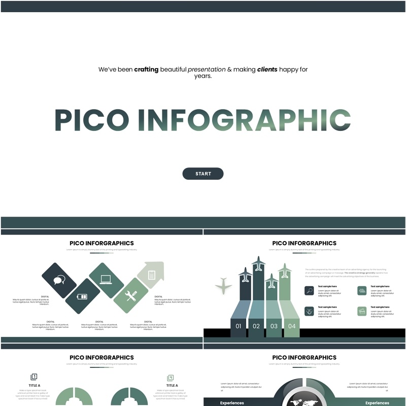 信息图表PPT模板素材Pico Infographic 2