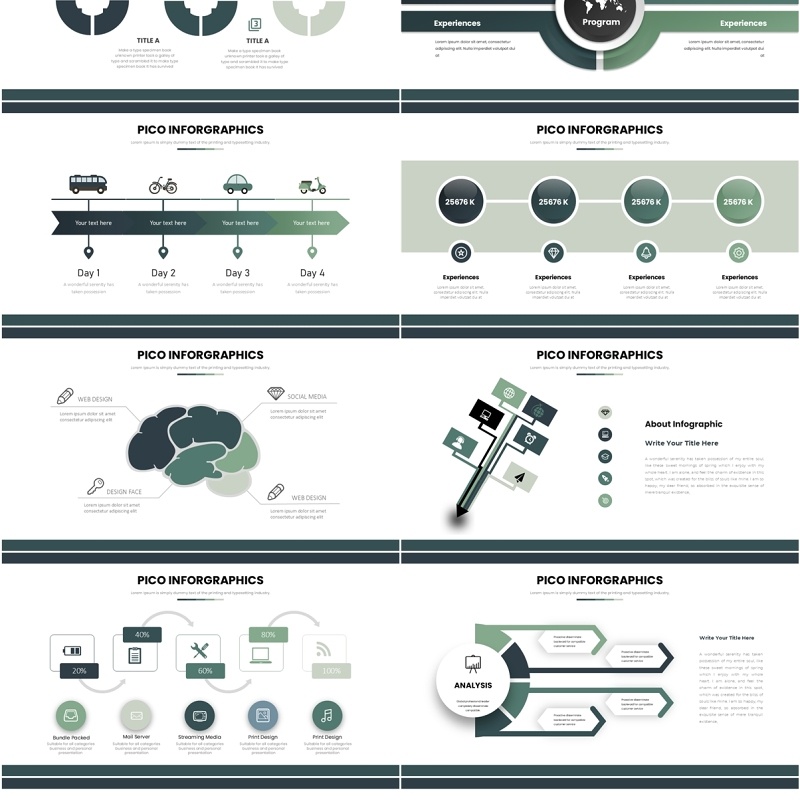 信息图表PPT模板素材Pico Infographic 2