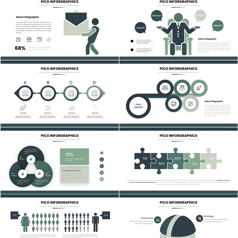 信息图表PPT模板素材Pico Infographic 2