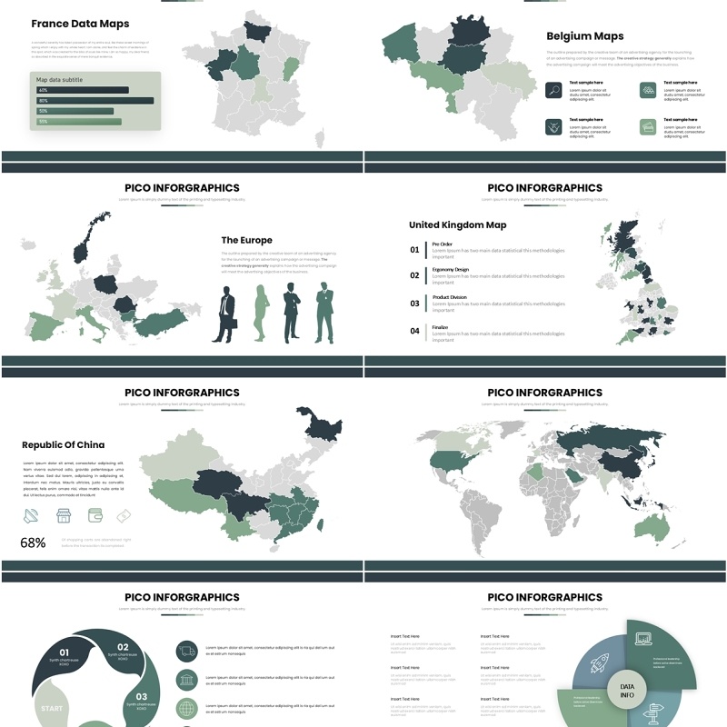 信息图表PPT模板素材Pico Infographic 2