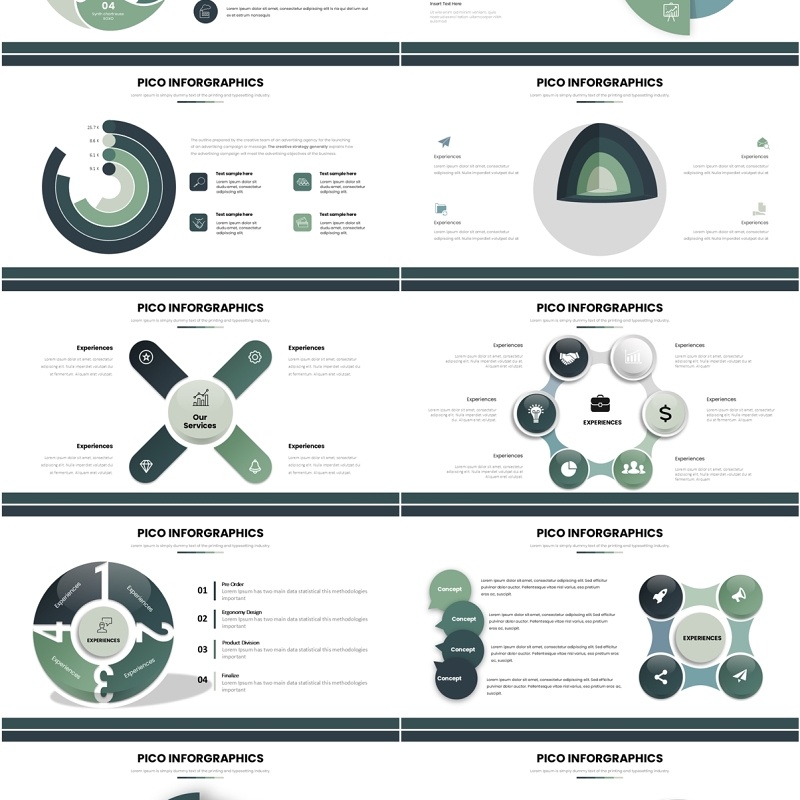 信息图表PPT模板素材Pico Infographic 2