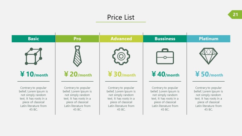 绿色信息可视化PPT图表21