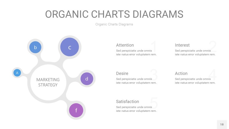 紫蓝色循环PPT图表18
